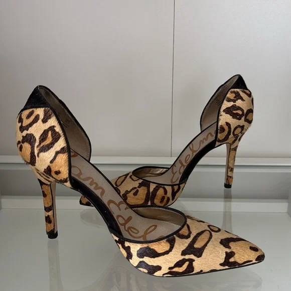 Sam Edelman Women Leopard Pointy Heels Size 6.5 - Picture 3 of 6